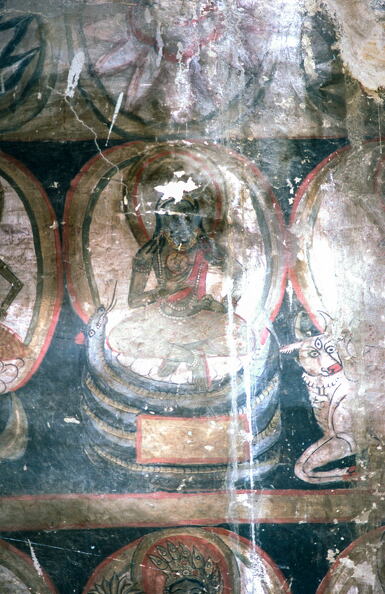 Eight gods; Tabo Main Temple, Entry Hall, south wall, top row; c 996 CE. © Tabo sGo khang SO I_7 CL93 16_25.jpg