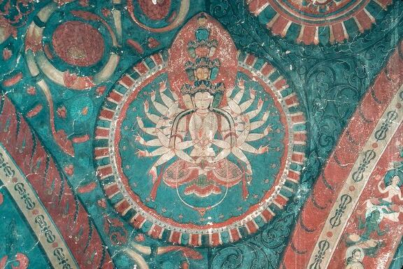 Avalokiteshvara, eleven-headed and 22-armed