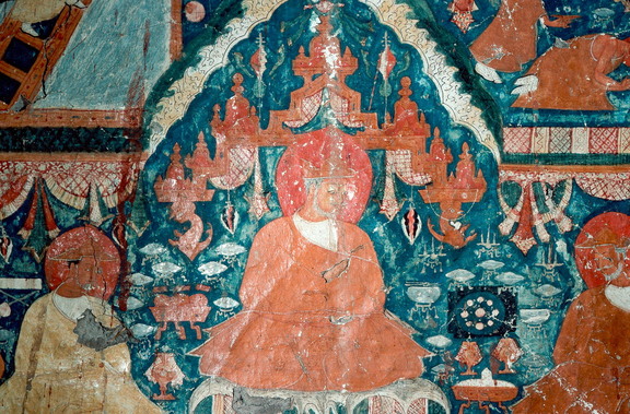 Monks with ritual implements